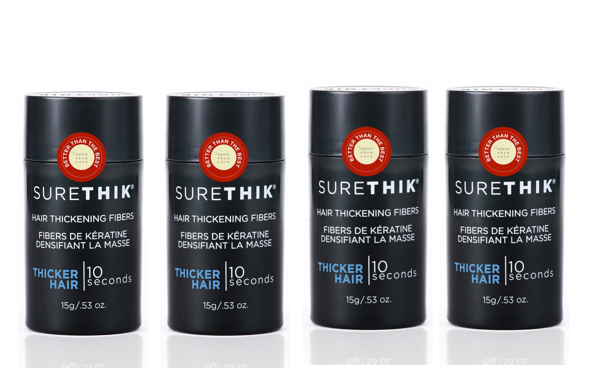 SureThik Hair Thickening Fibers 15g - Pack of 4