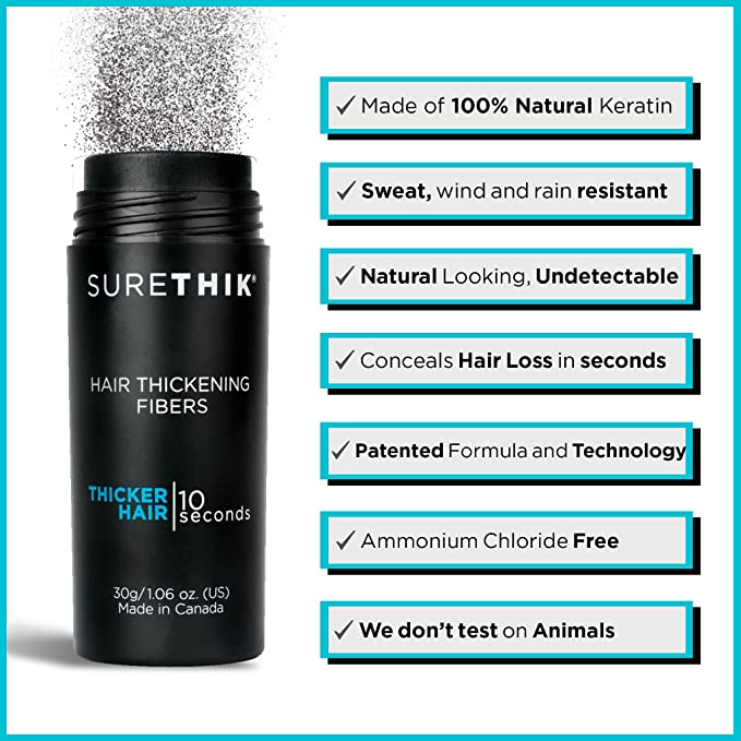 SureThik Hair Thickening Fibers 15g - Pack of 4