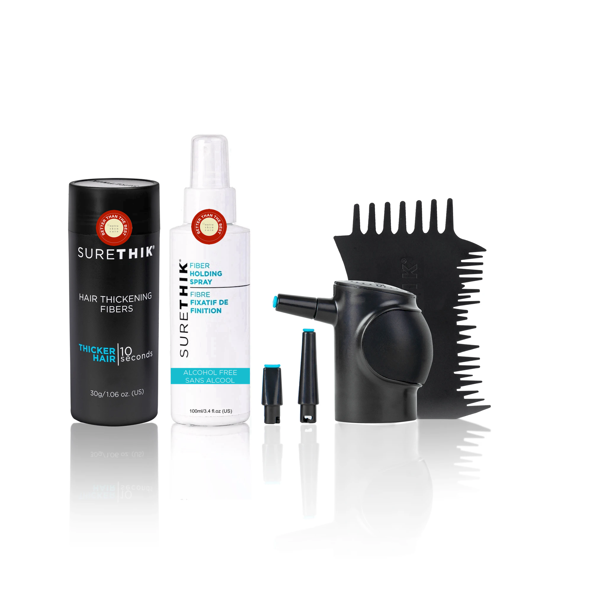 Hair Fibers 30g with Fiber Holding Spray, Applicator & Hairline Tool